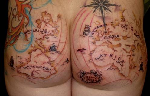 Tattoo am Hintern.