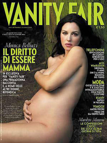 Monica Bellucci, schwanger.